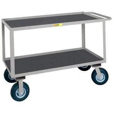 Little Giant Steel 30"W Flush Handle Instrument Carts with Multiple Top Choices