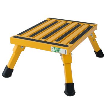 Safety Step S-07C-Yellow Aluminum Small Folding Safety Step - 7"H