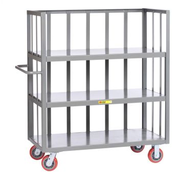 Little Giant Steel 3-Sided Shelf Trucks with Slat-Type Sides