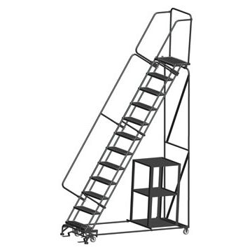 12 Step Model with 14" Deep Top Step and Abrasive Mat Tread