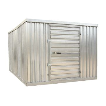 Vestil STOR-912-G-W-1RH Extra Deep Modular Storage Building - Ships Unassembled - 109-1/2"W x 152-13/16"D x 84-13/16"H