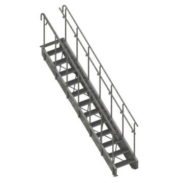 Lapeyre Industrial Stair - Galvanized Carbon Steel