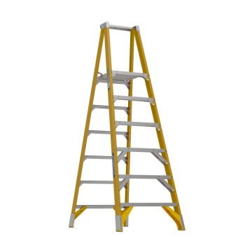 Werner P7400 Series Fiberglass Platform Stepladders