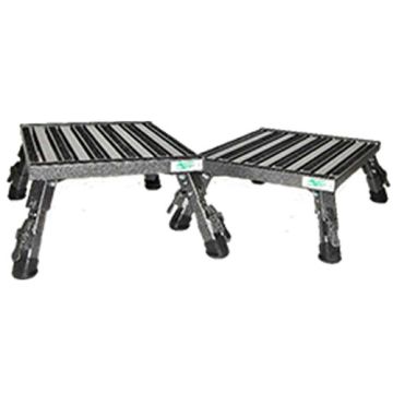 Safety Step A-10C-G Aluminum Adjustable Folding Safety Step - 7" to 9"H - Granite