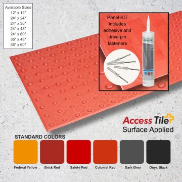Access Tile Surface Applied Detectable Warning Tile