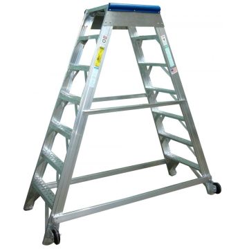 Metallic Ladder 20"W Aircraft Maintenance Platforms with Aggressive Treads
