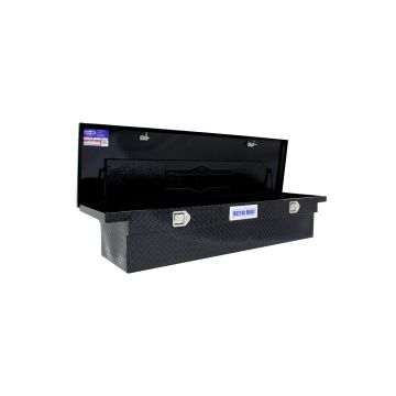 Better Built 73210095 - 69" x 20" x 13" Crown Aluminum Low Profile Crossover Saddle Truck Box - Gloss Black Finish