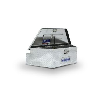 Better Built 66010148 - 39" x 16-1/2" x 12" Crown Aluminum Trailer Tongue Box - Silver Finish