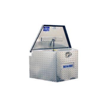 Better Built 66012336 - 34" x 19" x 18" Crown Aluminum Trailer Tongue Box - Silver Finish