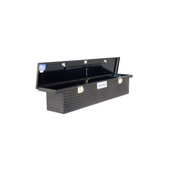 Better Built 73210283 - 69" x 12-1/2" x 13" Crown Aluminum Crossover Saddle Truck Box - Gloss Black Finish