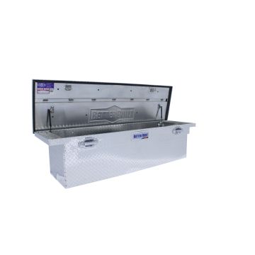 Better Built SEC Aluminum Deep Low Profile Crossover Saddle Truck Box - Silver Finish