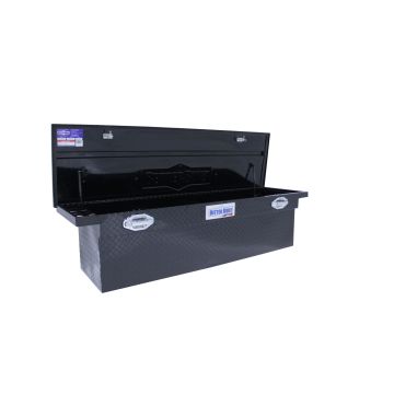 Better Built SEC Aluminum Deep Low Profile Crossover Saddle Truck Box - Gloss or Matte Black Finish