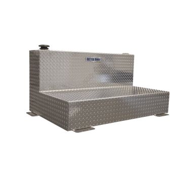 Better Built 37024158 Aluminum L-Shaped Transfer Tank - 75 Gallons - Silver Finish