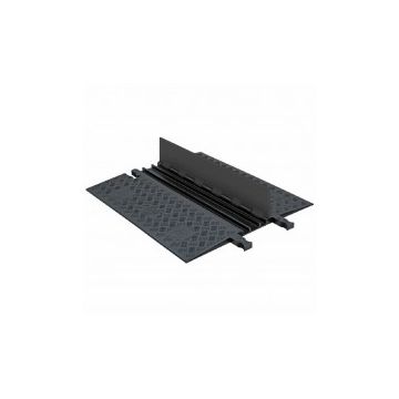 Checkers Safety Group GD3X75-B/B 3-Channel Guard Dog® Low-Profile ADA Cable Protector Black Lid/Black Base