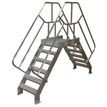 Cotterman 50 Degree Heavy Duty Crossover Bridges - Aluminum - Grip Strut Treads