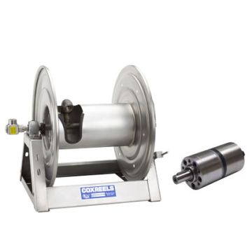 Coxreels Stainless Steel Motorized Hose Reels with Hydraulic Rewind