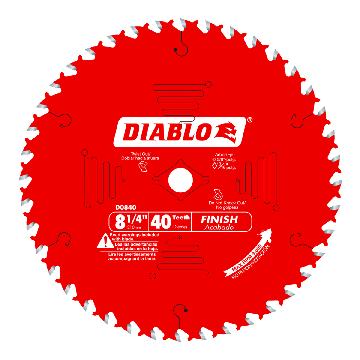 Diablo 8-1/4" x 40-Teeth Finishing Saw Blade for Wood - Image 1