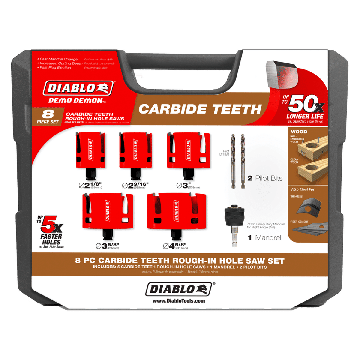 Diablo Demo Demon Carbide Teeth Rough-In Hole Saw Set (8-pc)