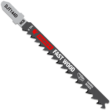 Diablo DJT144D5 4" 6 TPI High Carbon Steel T-Shank Jig Saw Blades for Fast Wood Cuts