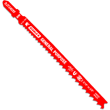 Diablo DJT345XF5 5-1/4" 5/10 TPI Bi-Metal T-Shank Jig Saw Blades for General Purpose Cuts