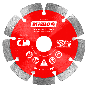 Diablo Diamond Segmented Cut-Off Discs for Masonry