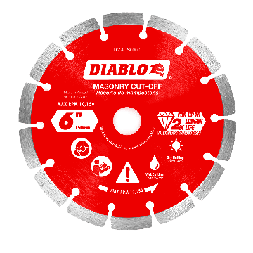 Diablo 6" Diamond Segmented Masonry Cut-Off Disc