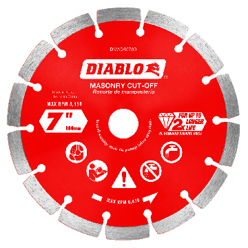 Diablo 7" Diamond Segmented Masonry Cut-Off Blade - Image 1