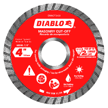 Diablo Diamond Turbo Cut-Off Discs for Masonry