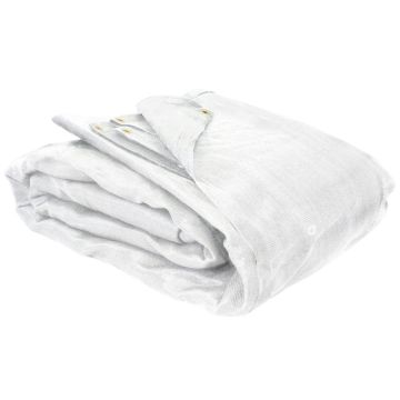 Eagle Industries MT-2050-WHT-FR - White 20' x 50' 70% Mesh Debris Tarp with Brass Grommets