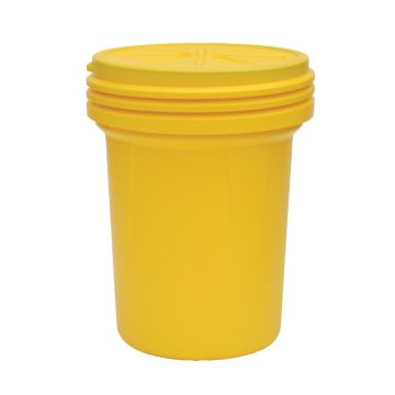 Eagle Manufacturing 1600SL High Density Polyethylene 30 Gallon Lab Pack with Screw-on Lid - Yellow