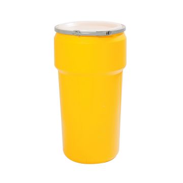 Eagle Manufacturing 1623M High Density Polyethylene 20 Gallon Lab Pack with Metal Lever-Lock - Yellow