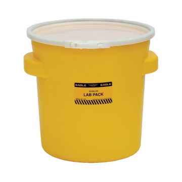 Eagle Manufacturing 1650 High Density Polyethylene 20 Gallon Lab Pack with Screw-on Lid - Yellow