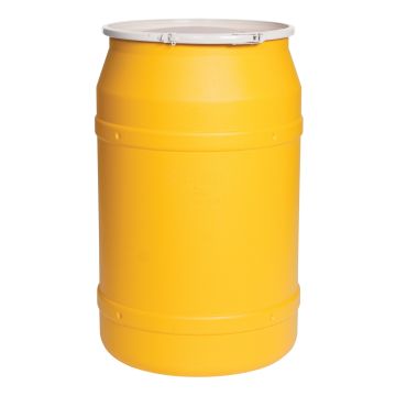Eagle Manufacturing 1656 High Density Polyethylene 55 Gallon Lab Pack with Plastic Lever-Lock - Yellow