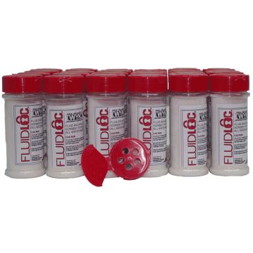 Wyk 860 Flip Top Dispenser Jars with 4 oz. of  FluidLoc Aqueous Liquid Encapsulant - Pack of 24 Jars