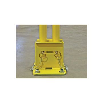 Garlock 405069S Box Floor Mount Base for Permanent Mount Guardrail Safety Railings