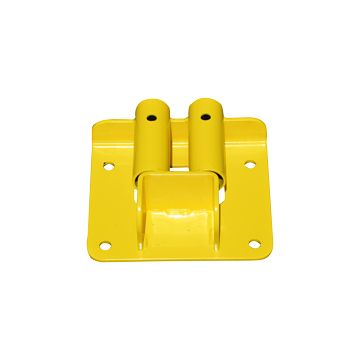 Garlock 404904S Flush Pit Mount Double Post Base for Permanent Mount Guardrail Safety Railings