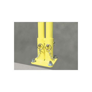 Garlock 404903S Double Post Rail Base for Permanent Mount Guardrail Safety Railings