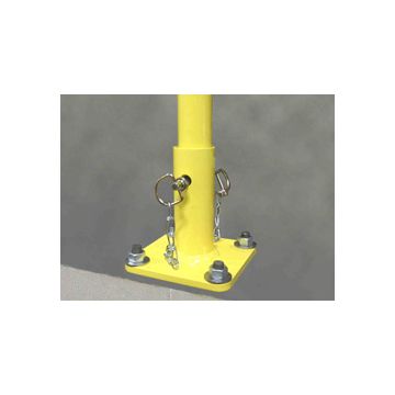 Garlock 404902S Single Post Rail Base (Used at Ends) for Permanent Mount Guardrail Safety Railings