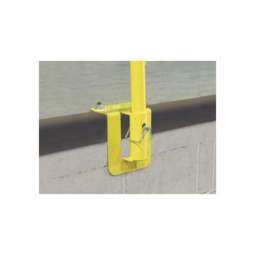 Garlock 405500S Wrap-Over Pit Mount Single Post Base for Permanent Mount Guardrail Safety Railings