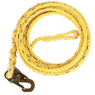Guardian Yellow Poly Steel Rope With Snap Hook End