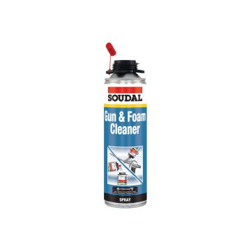Soudal Gun & Foam Cleaner Solvent for Cleaning Gun Applicator and Uncured Foam Spillage
