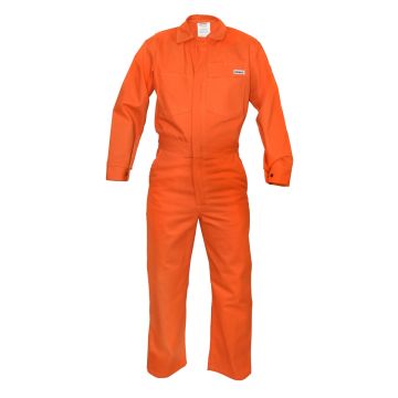 IronWear 6500 Orange Flame Resistant 9 oz. Cotton Coveralls - Case of 10