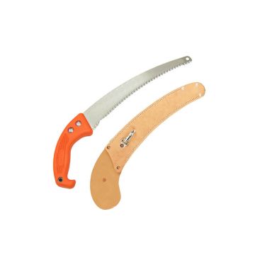 Jameson HS-16TE-OS Orange Hand Saw with 16" Tri-Cut Blade and Leather Scabbard
