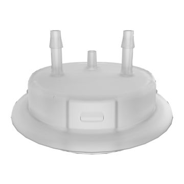 Justrite 12864 53mm Carboy Cap Adapter with Two 1/8" Molded-In Hose Barbs and Vent
