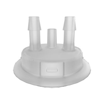 Justrite 12865 53mm Carboy Cap Adapter with Two 1/4" Molded-In Hose Barbs and Vent