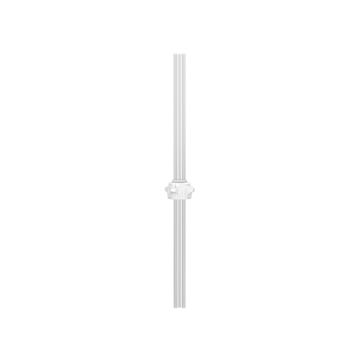 Justrite 12893 53mm Carboy Cap with Open Top and Two 1/4" & one 1/8" OD tubes - 12" Length