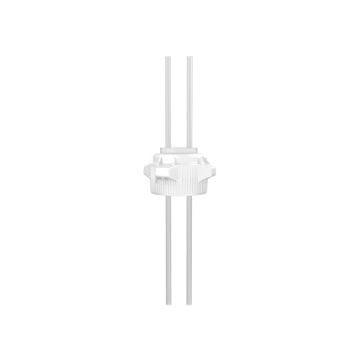 Justrite 12895 83mm Carboy Cap with Open Top and Two 1/4" OD tubes - 27" Length