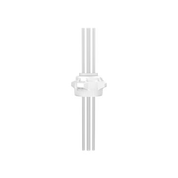 Justrite 12896 83mm Carboy Cap with Open Top and Two 1/4" & one 3/8" OD tubes - 27" Length