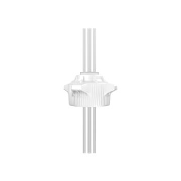 Justrite 12899 120mm Carboy Cap with Open Top and Two 1/4" & one 3/8" OD tubes - 37" Length