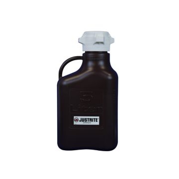 Justrite 12943 5L Polypropylene Carboy with 83mm Cap - Dark Amber